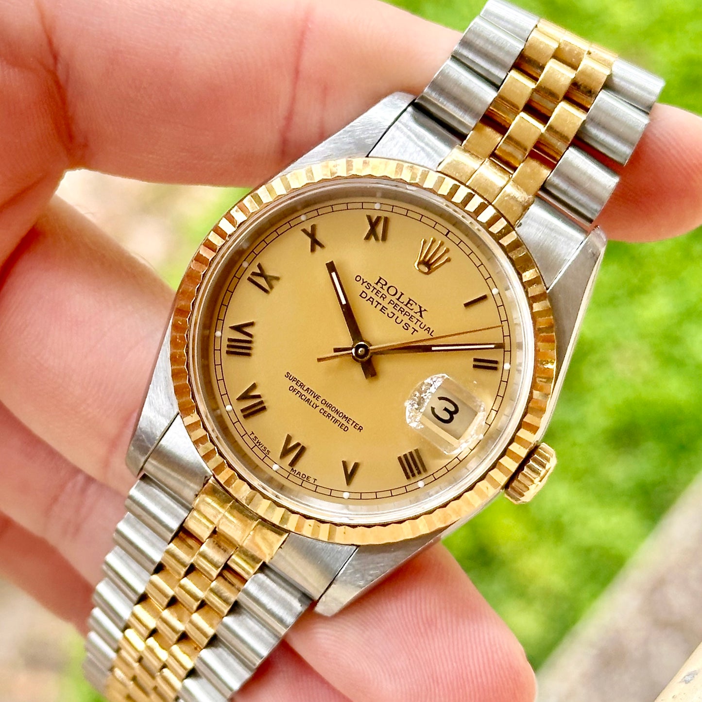 Datejust 36 Champagne Romans Ref 16233 1991