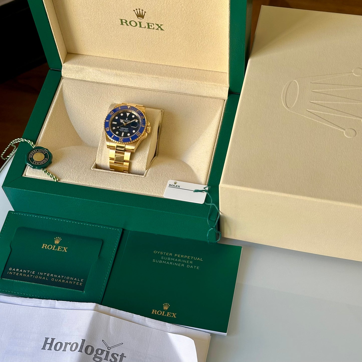 Submariner Date Bluesy 18K Yellow Gold Ref 126618LB 2022