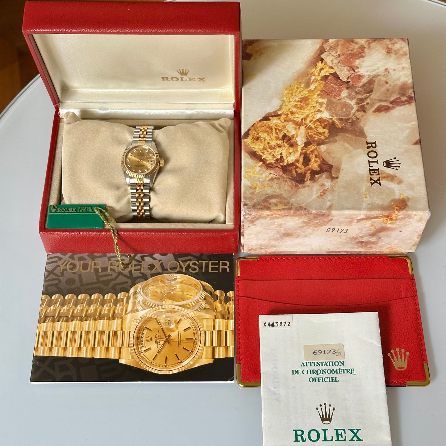 Lady-Datejust 26 Champagne Diamond Ref 69173G