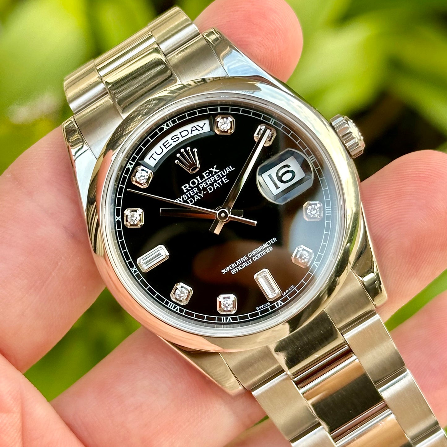 Day-Date 36 Black Diamond Baguette Ref 118209 2010