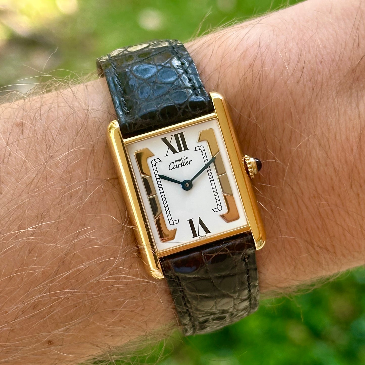 Tank Must De Cartier Vermeil Trinity Dial Ref 590005 1990