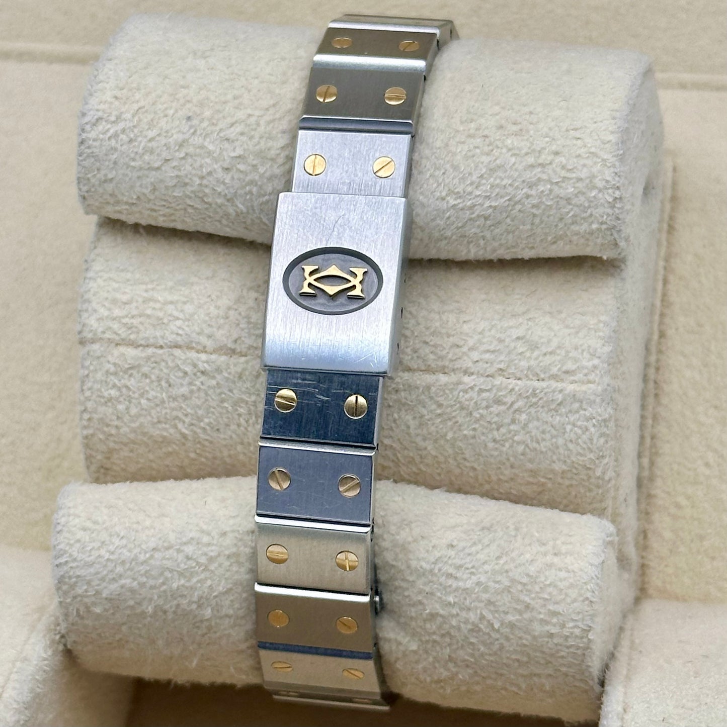 (ON HOLD) Santos Octagon Small White Romans 18K Yellow Gold Two Tone Ref 187903 1990