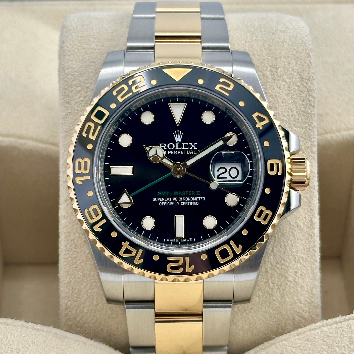 GMT Master II 18K Yellow Gold Ref 116713LN 2014