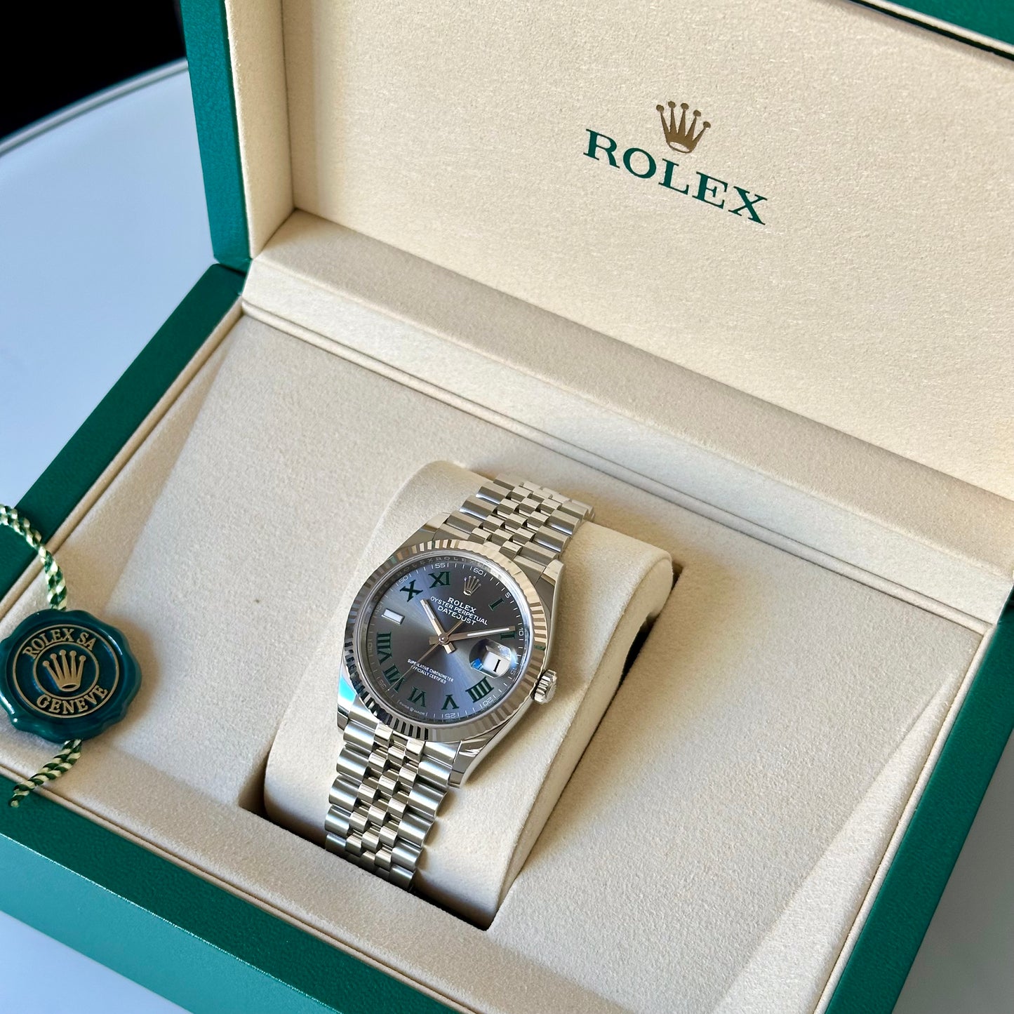 Datejust 36 Wimbledon 18K White Gold Ref 126234 2026