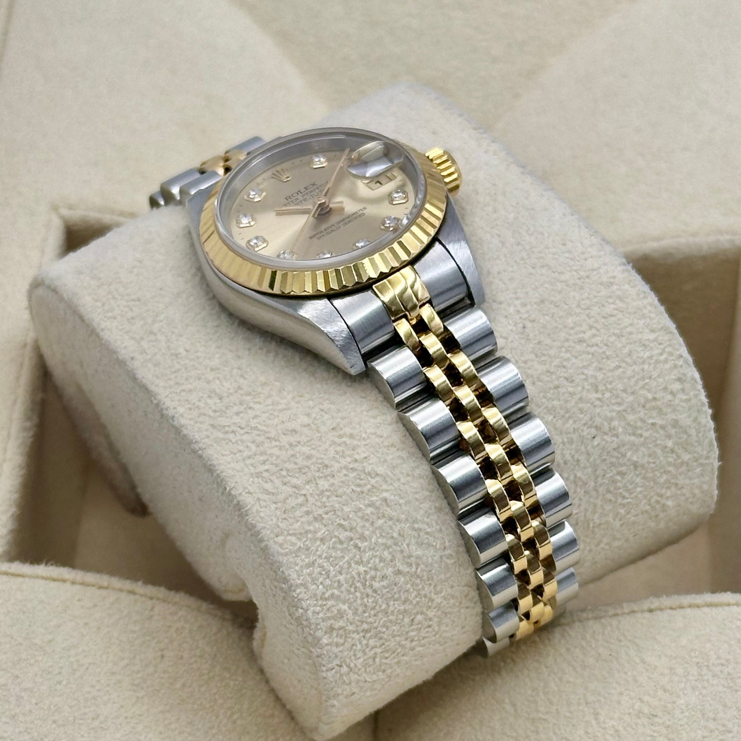 Lady-Datejust 26 Champagne Big Diamond Ref 69173 1996