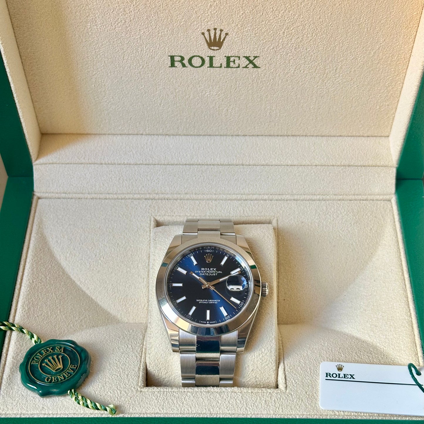 Datejust 41 Blue Sunburst Ref 126300 2022