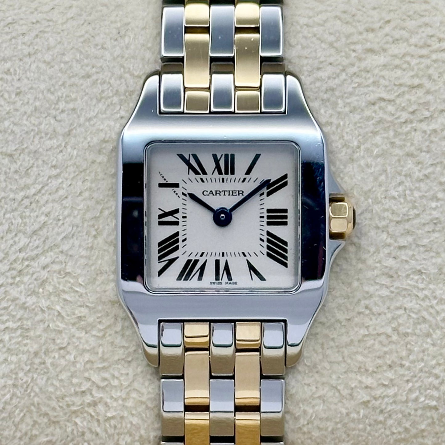 Santos Demoiselle White Romans 18K Yellow Gold Ref W25066Z6 2010