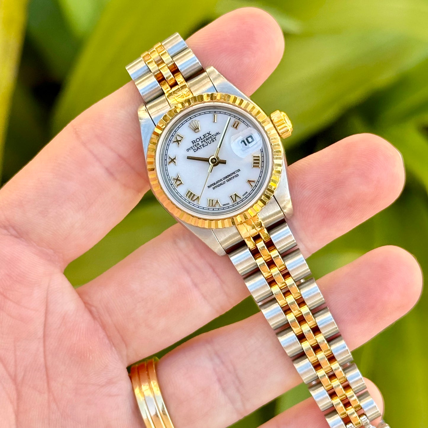 Lady-Datejust 26 Two Tone White Romans Ref 79173 2000