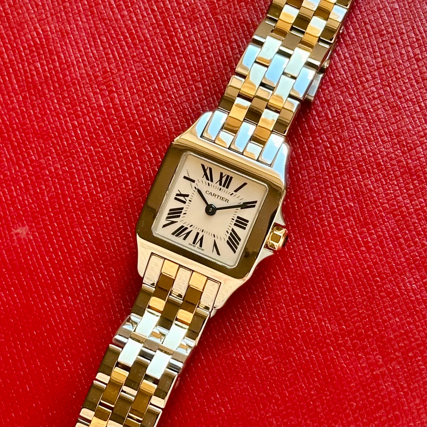 Santos Demoiselle White Romans 18K Yellow Gold Ref W25066Z6 2010
