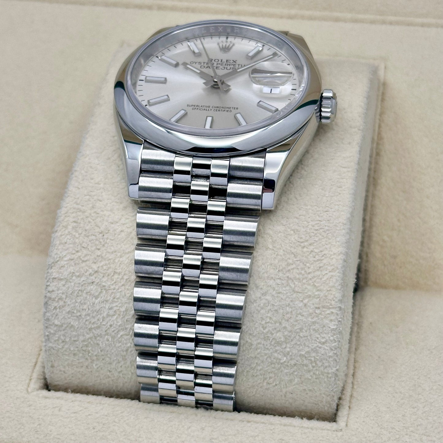 Datejust 36 Jubilee Sunburst Silver Ref 126200 2021