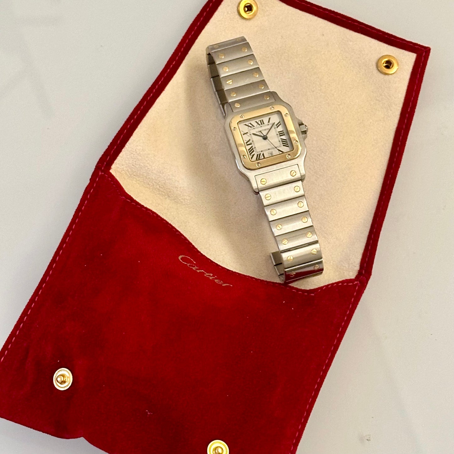 Santos Galbée Large 18K Yellow Gold Two Tone Ref 1566