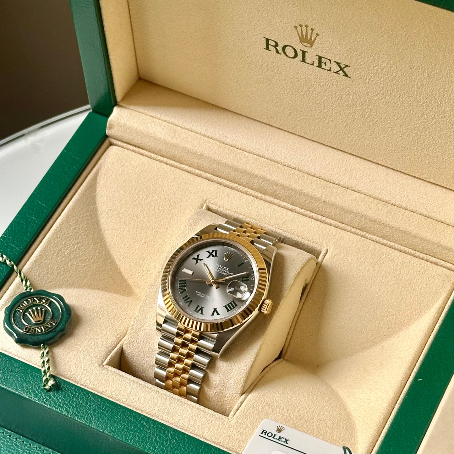 Datejust 41 Wimbledon 18K Yellow Gold Ref 126333 2018