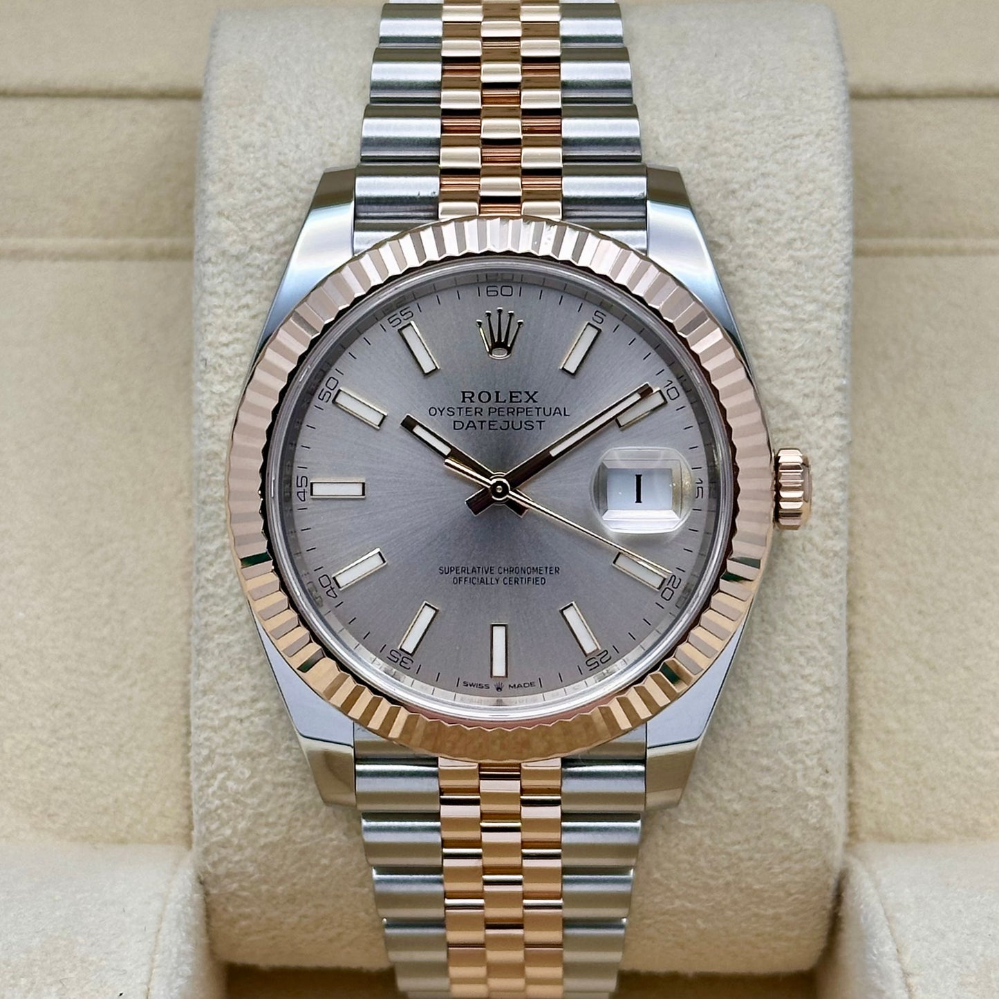 Datejust 41 Sundust 18K Rose Gold Ref 126331 2019