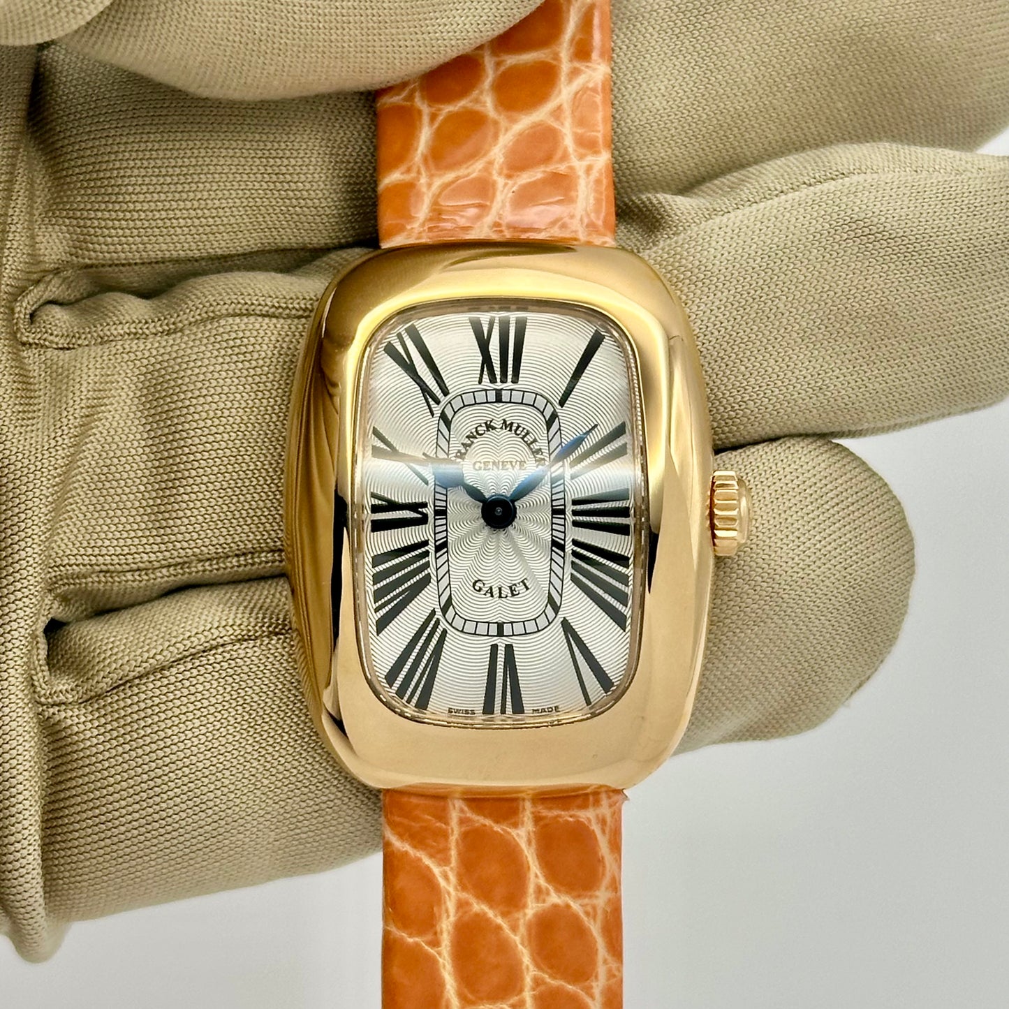 Galet Silver Guilloché 18K Rose Gold Ref 3002 S QZ R