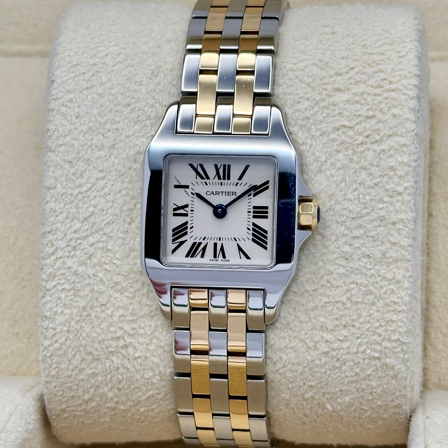 Santos Demoiselle White Romans 18K Yellow Gold Ref W25066Z6 2010