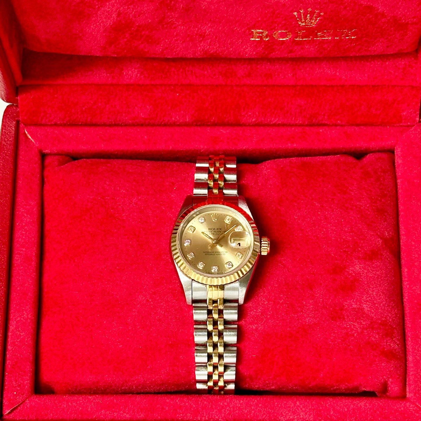 Lady-Datejust 26 Champagne Big Diamond Ref 69173 1996