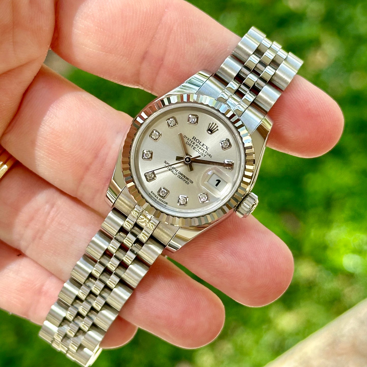Lady-Datejust 26 Silver Diamond Ref 179174 2018