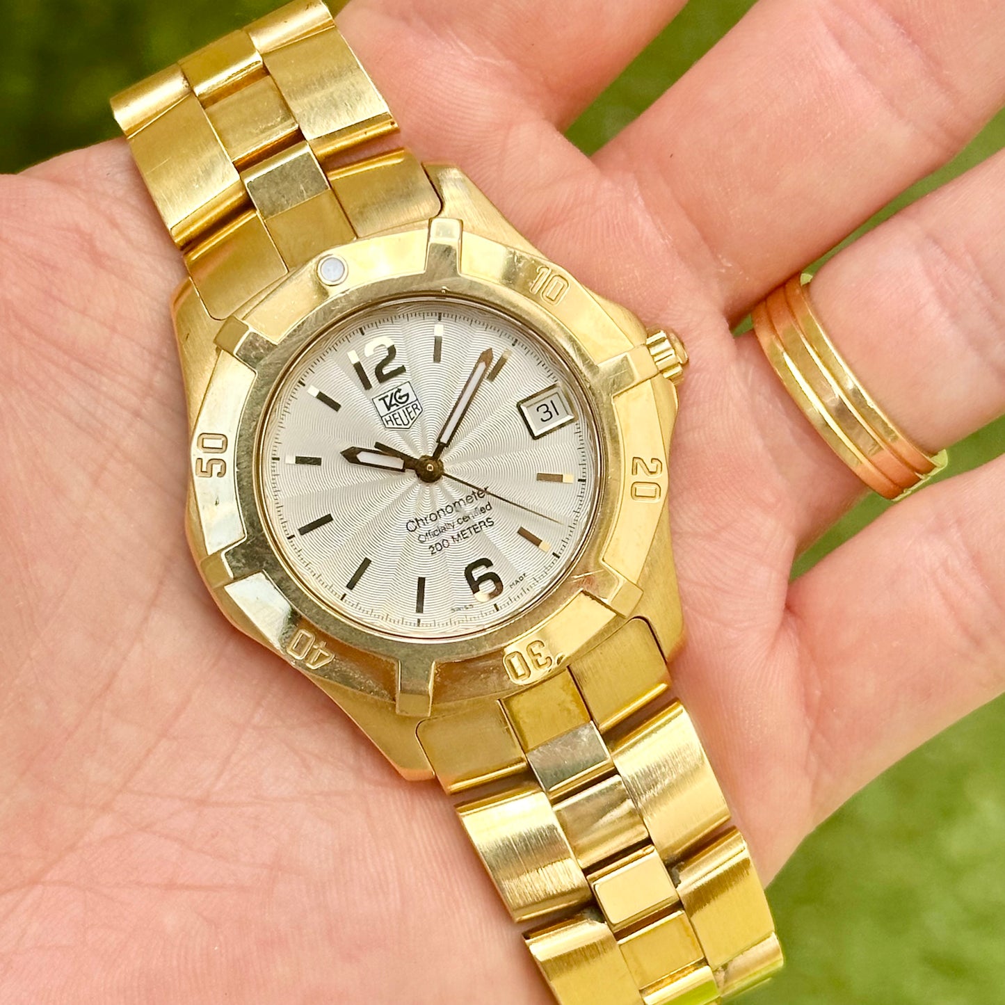 18K Yellow Gold Exclusive Silver Guilloche Ref WN5140 2000