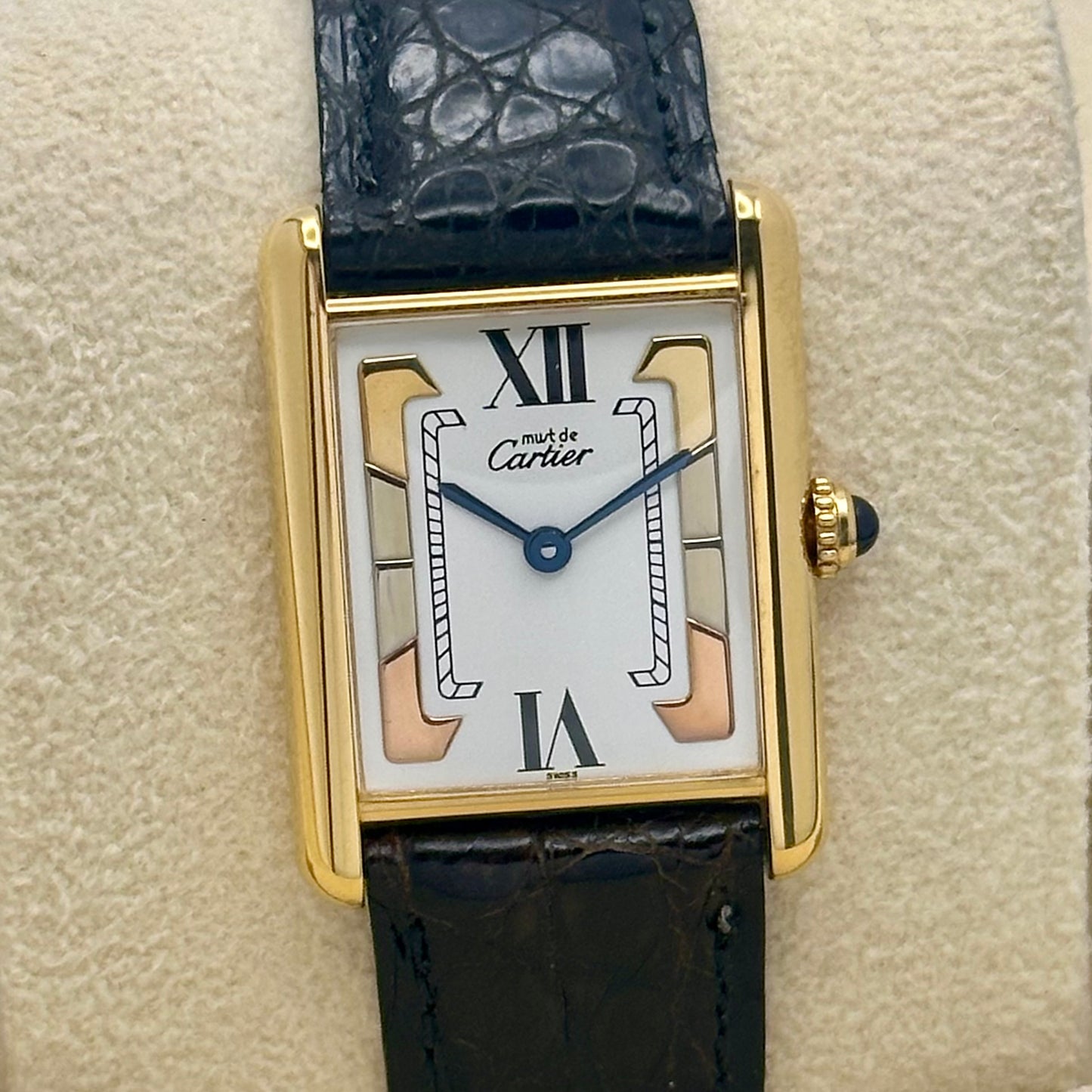 Tank Must De Cartier Vermeil Trinity Dial Ref 590005 1990
