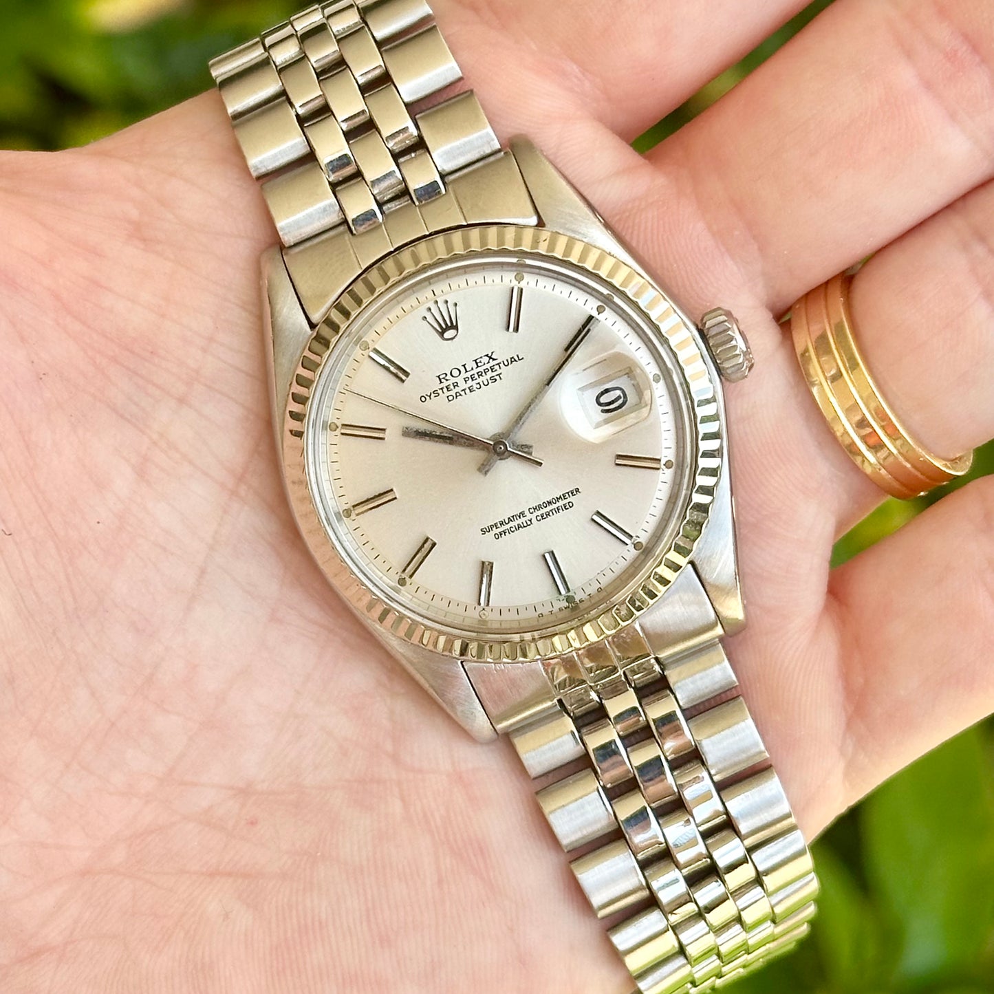Datejust 36 Silver Pie Pan Ref 1601 1974