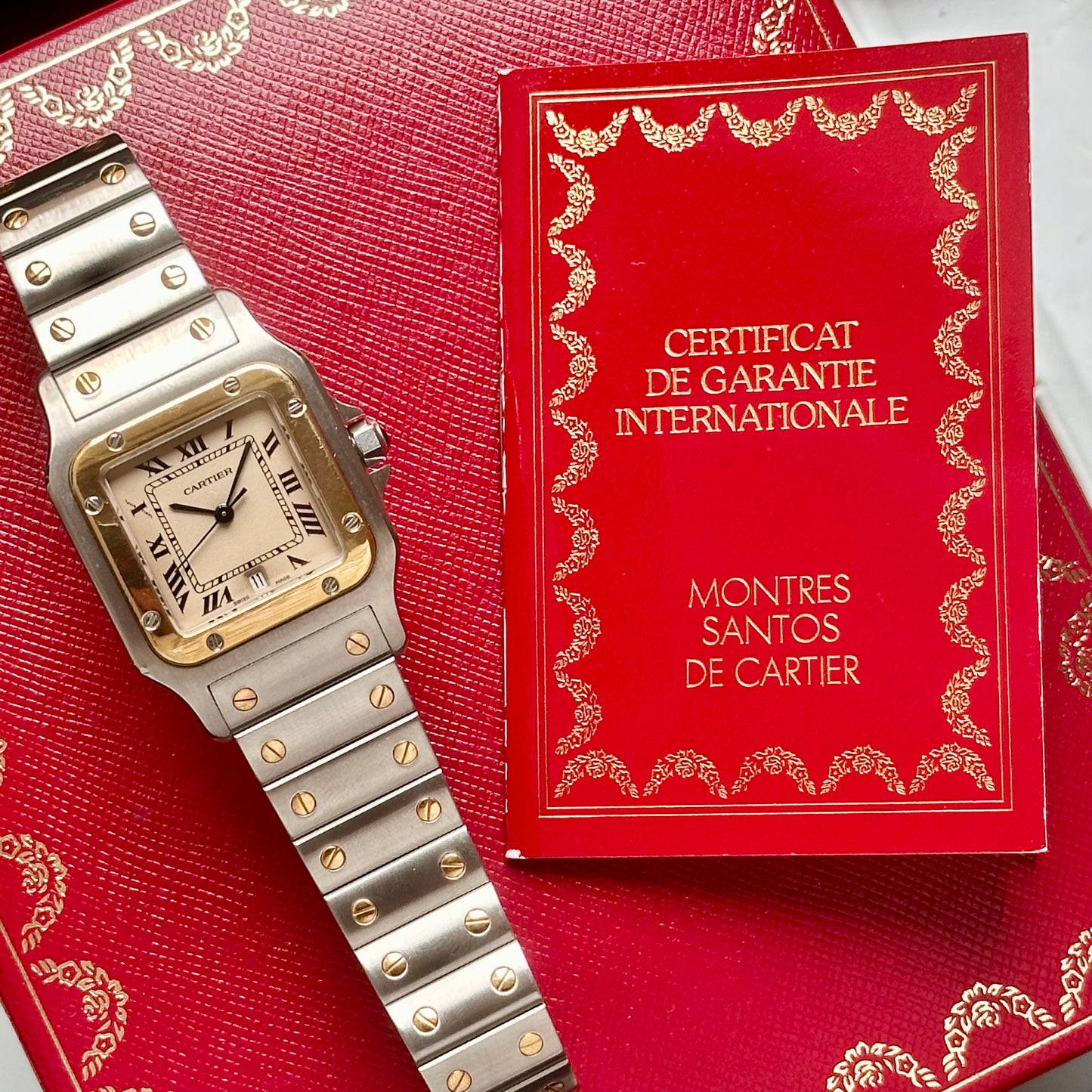 Santos Galbee Large 18K Yellow Gold Two Tone Ref W20011C4 1991