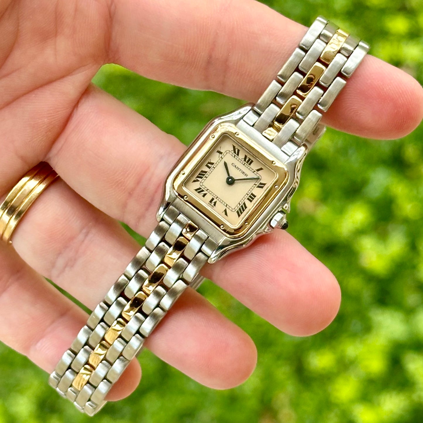 Panthére Small Single Row 18K Yellow Gold Two Tone Ref 669210