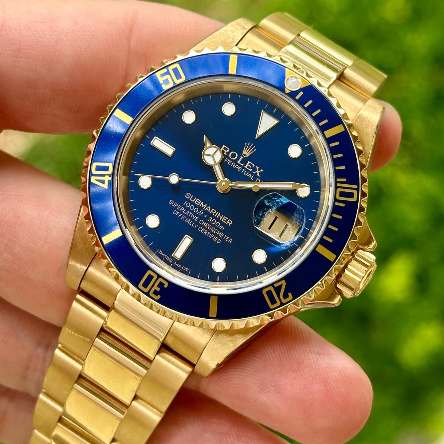 Submariner Date Blue 18K Yellow Gold Ref 16618LB 1991 2024 RSC