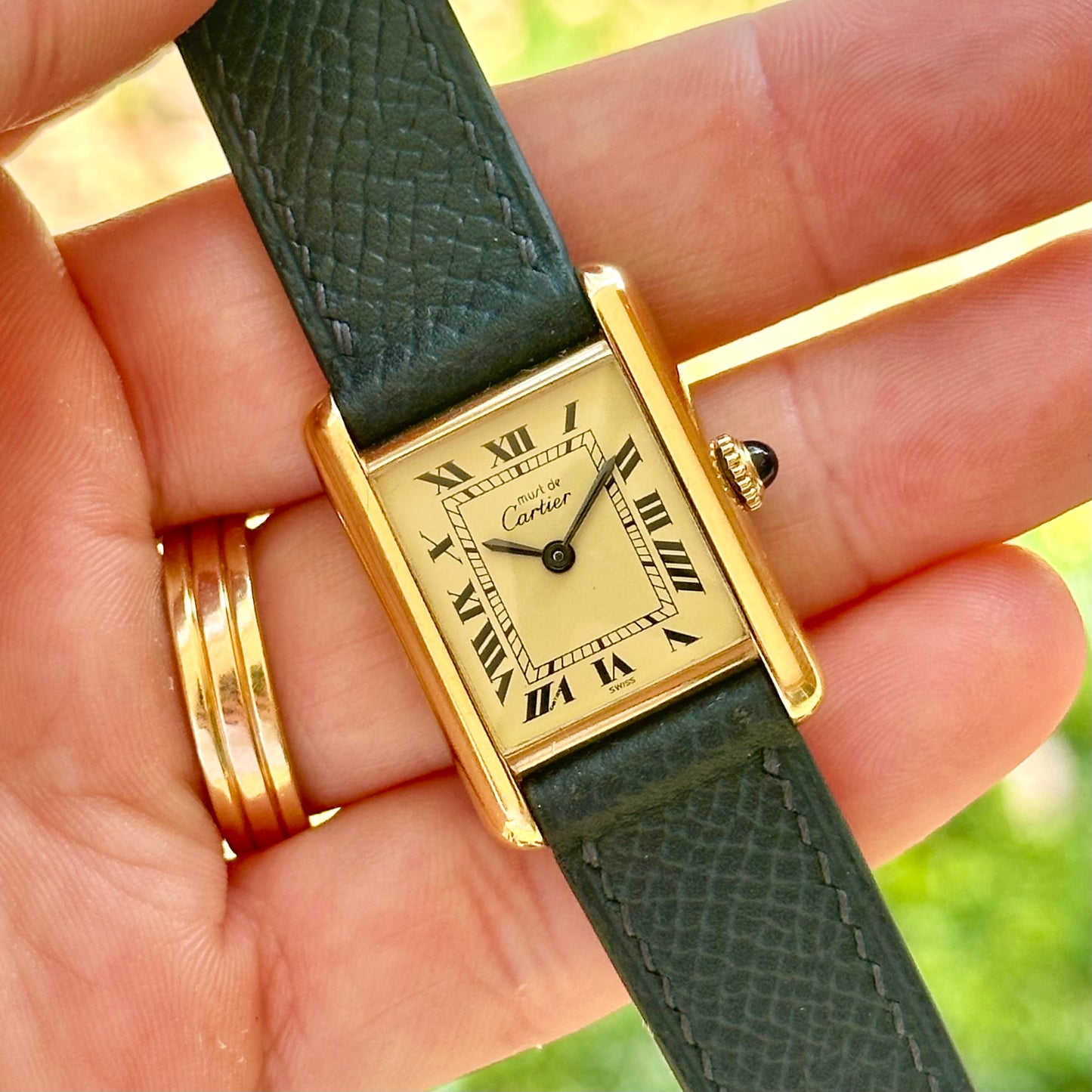 Tank Must Small Ivory Romans Manual Winding 1980