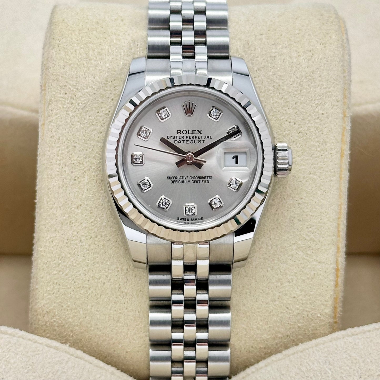 Lady-Datejust 26 Silver Diamond Ref 179174 2018