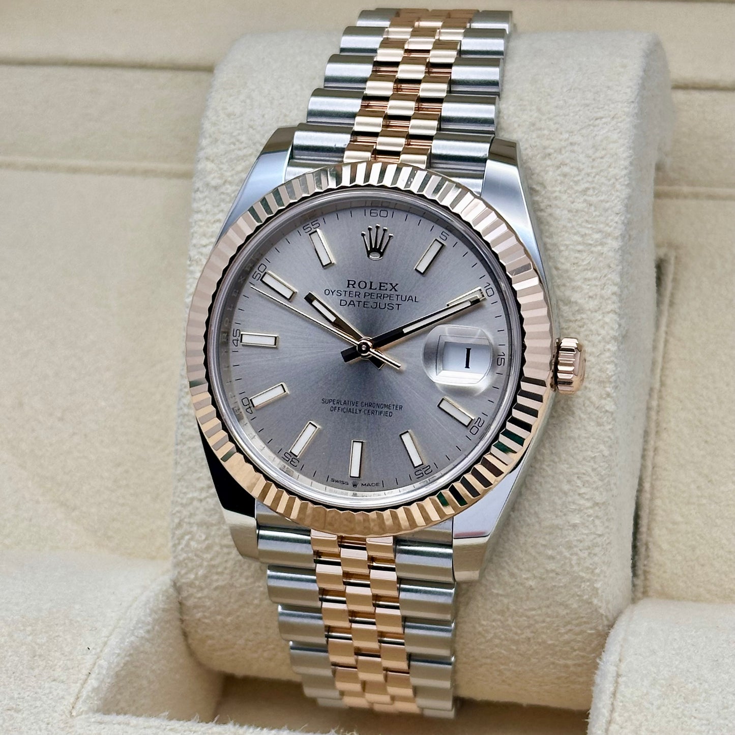 Datejust 41 Sundust 18K Rose Gold Ref 126331 2019