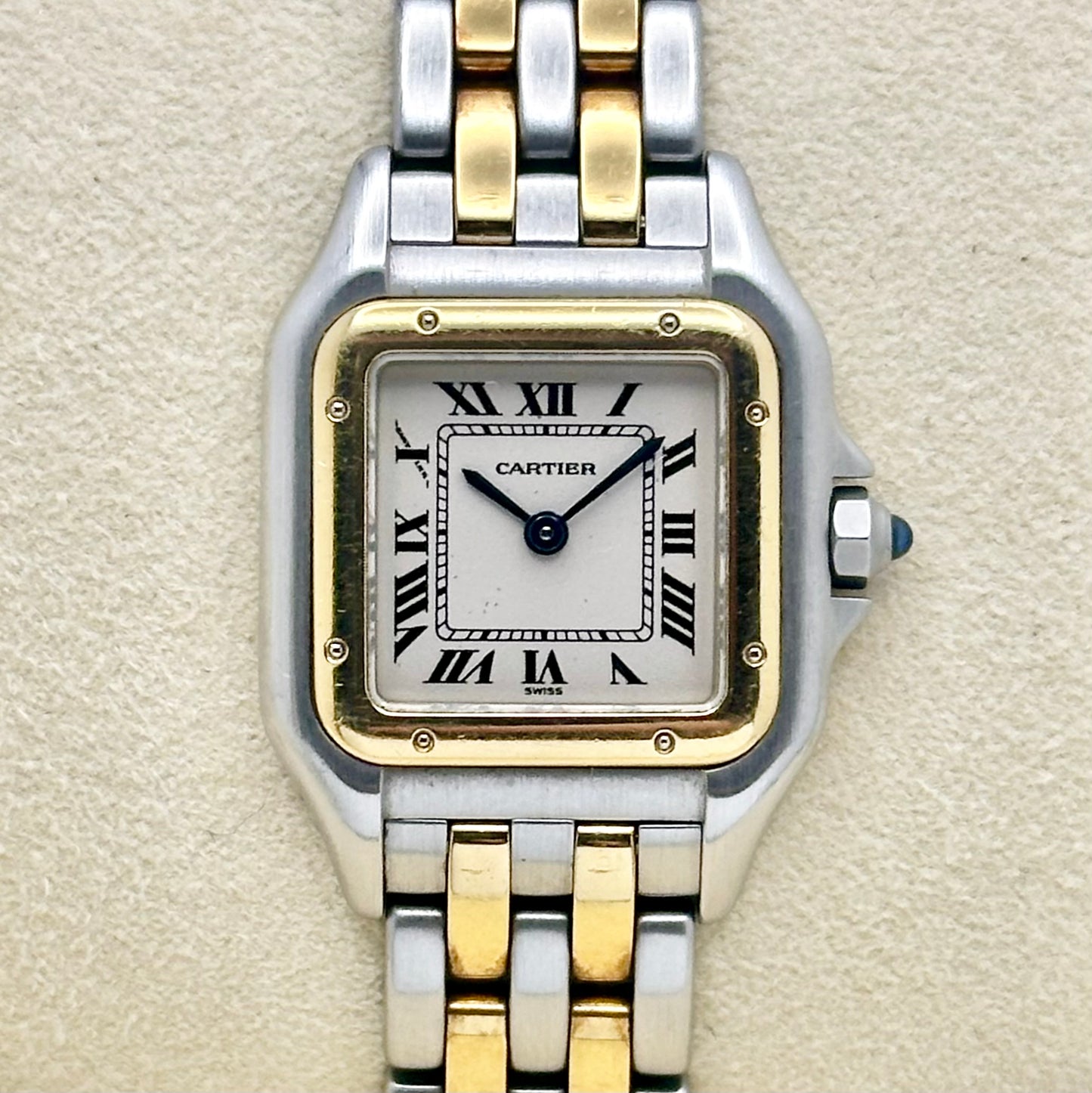 Panthère Two Row White Romans 18K Yellow Gold Ref 1120 1994