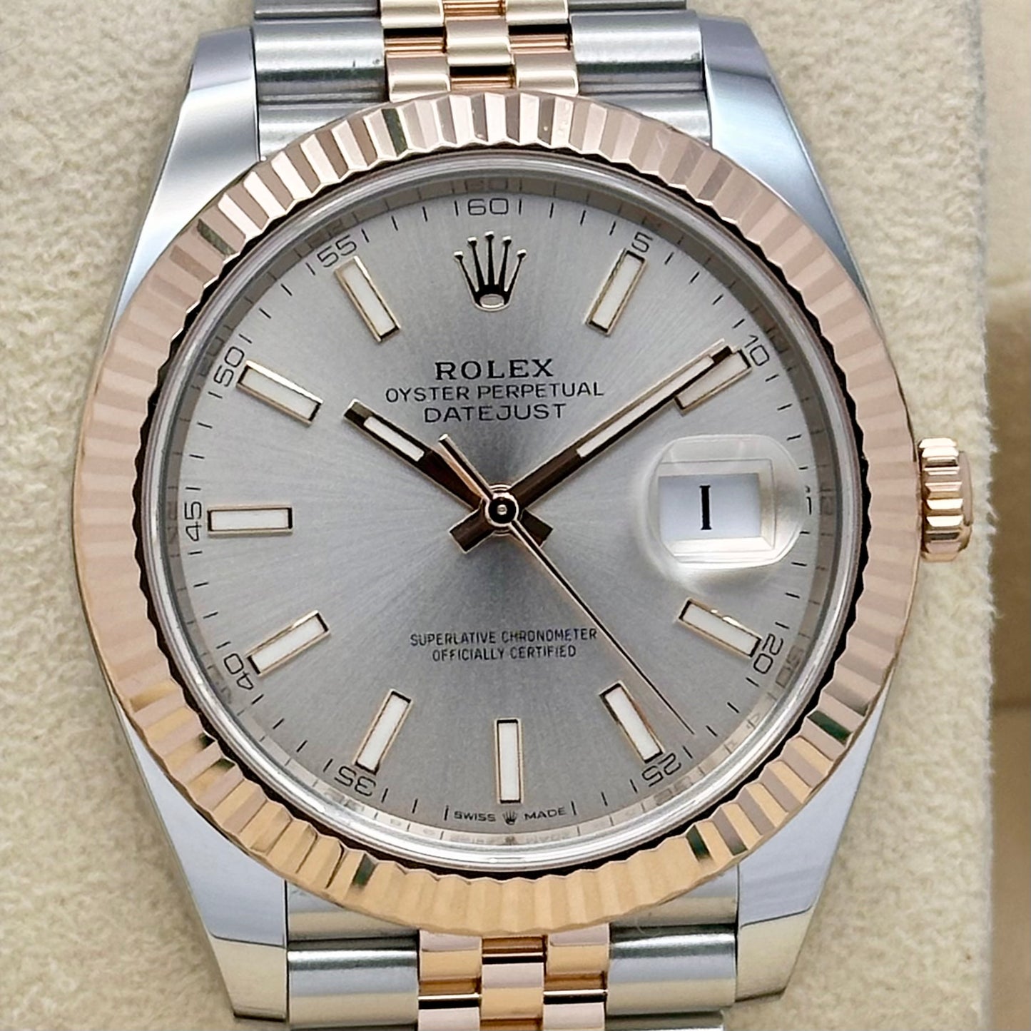 Datejust 41 Sundust 18K Rose Gold Ref 126331 2019