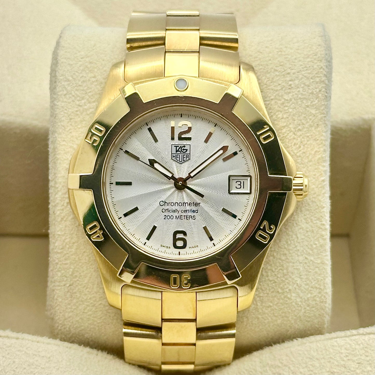 18K Yellow Gold Exclusive Silver Guilloche Ref WN5140 2000