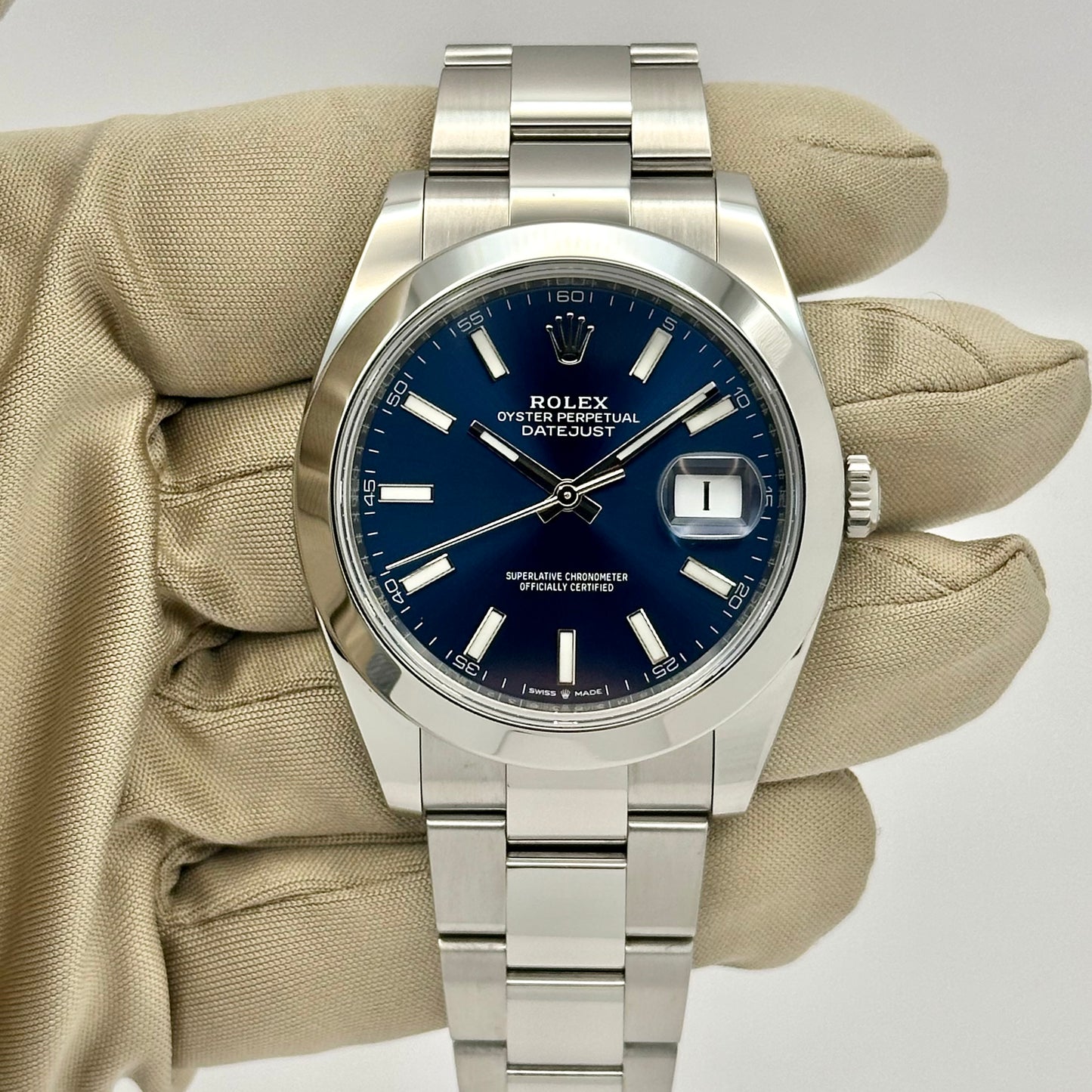 Datejust 41 Blue Sunburst Ref 126300 2022