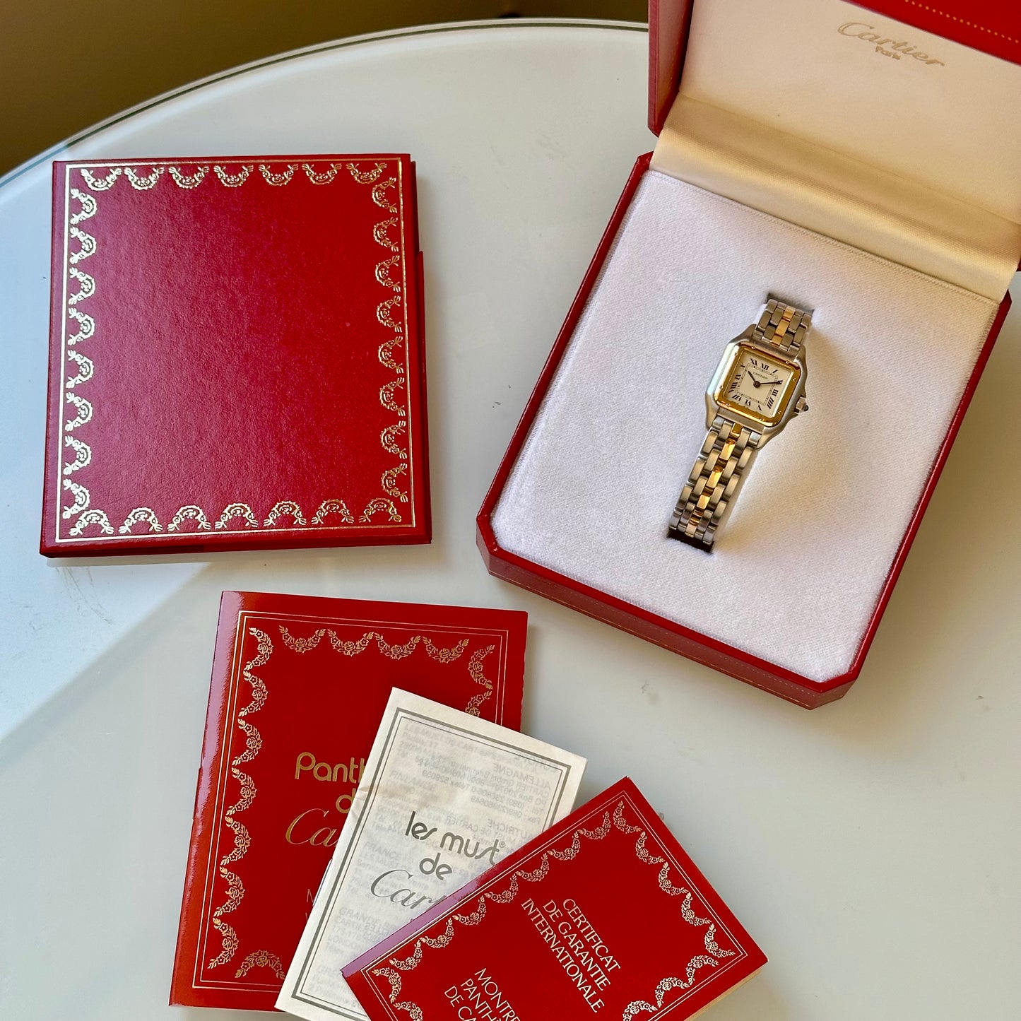 Panthére Small Single Row 18K Yellow Gold Two Tone Ref 1507917 1990