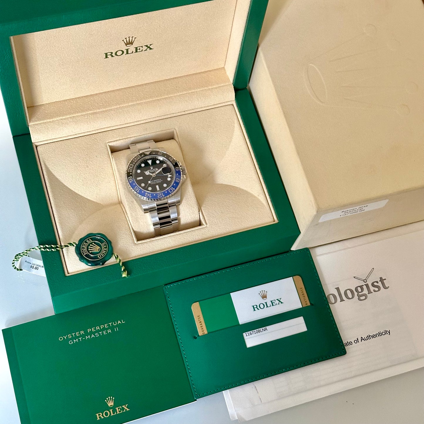 GMT Master II Batman Ref 116710BLNR 2018
