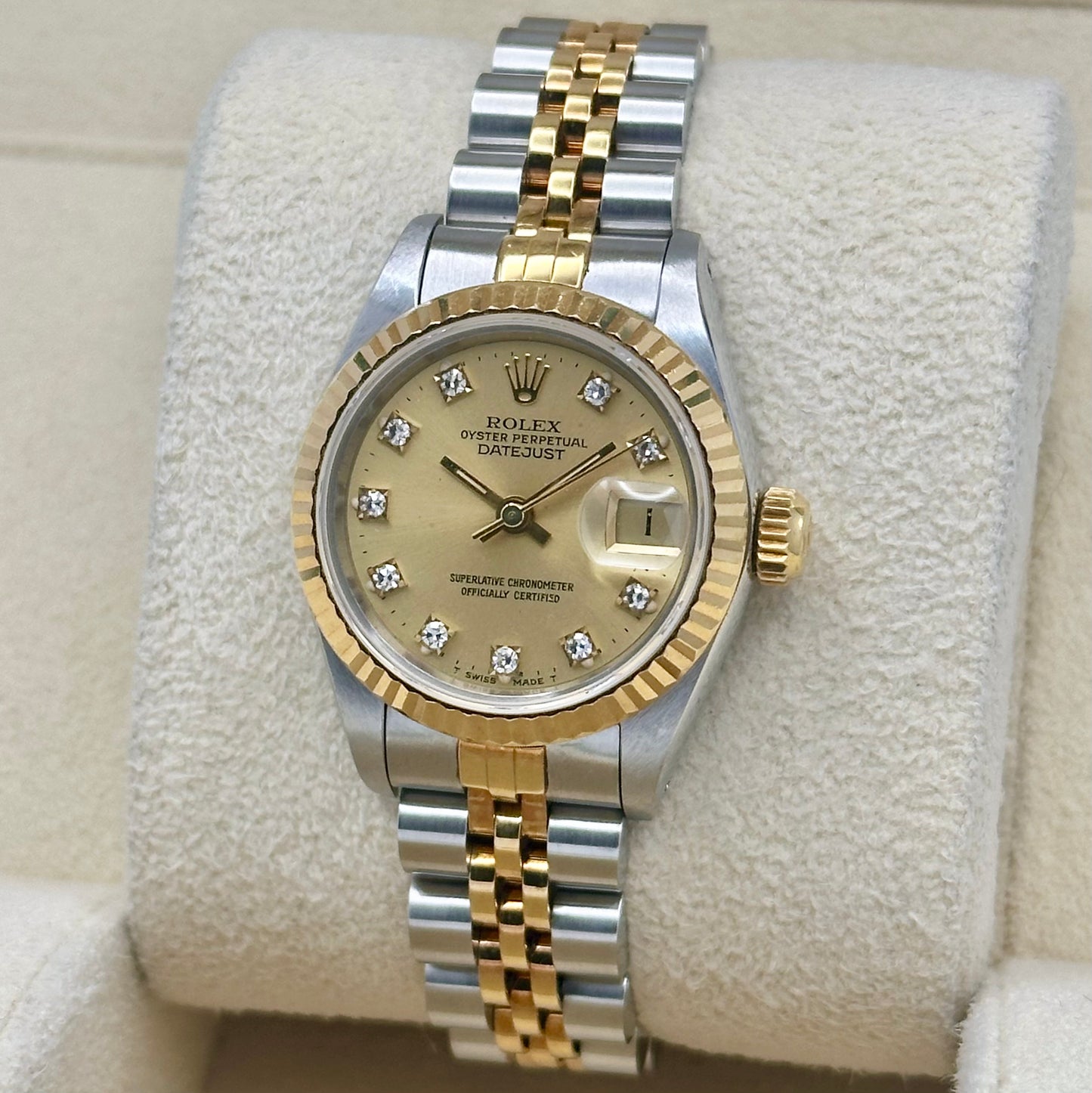 Lady-Datejust 26 Champagne Diamond Ref 69173 1988