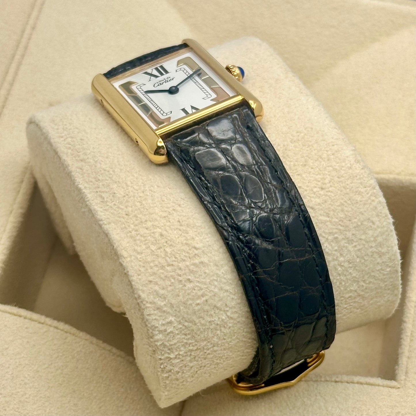 Tank Must De Cartier Vermeil Trinity Dial Ref 590005 1990