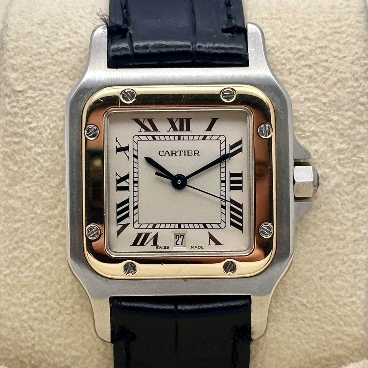Santos Galbée Large 18K Yellow Gold Two Tone Ref 1566 1990