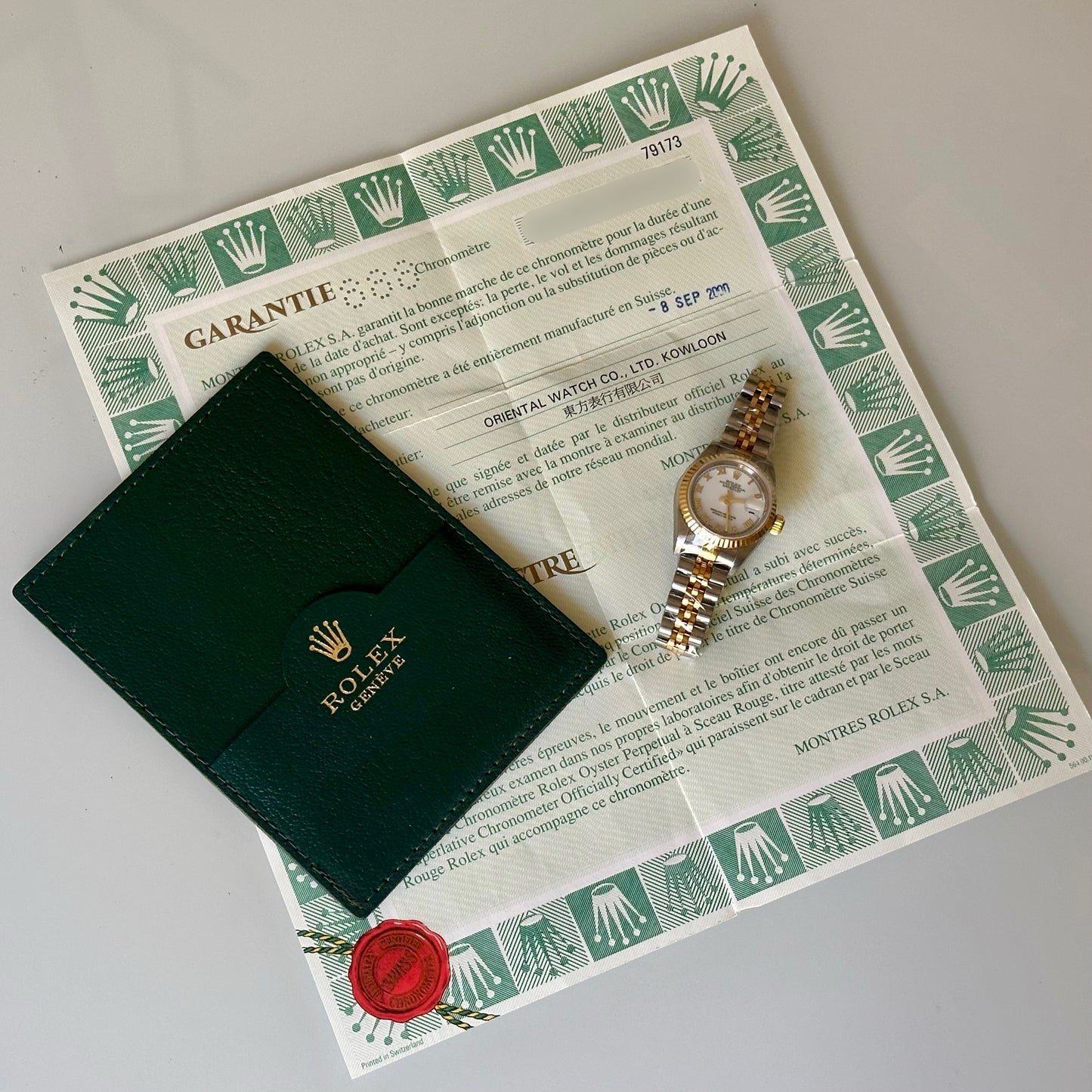 Lady-Datejust 26 Two Tone White Romans Ref 79173 2000