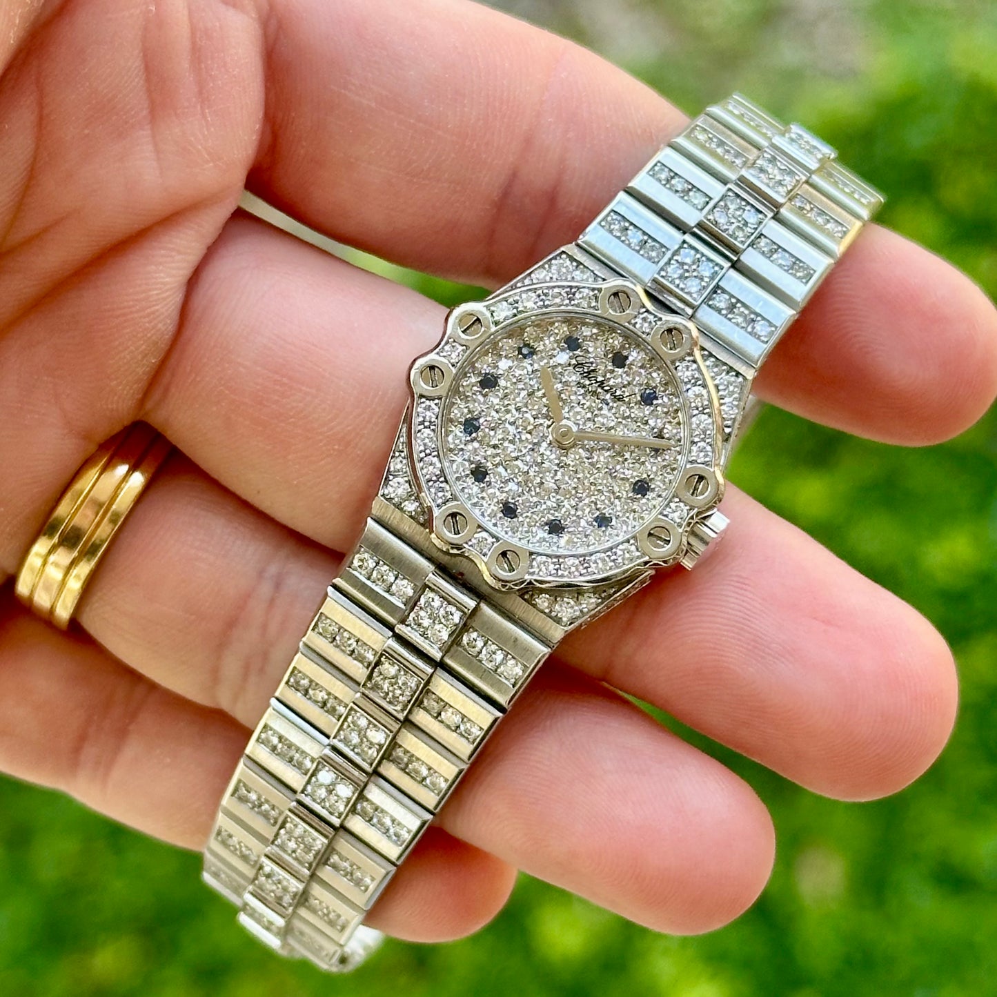 St Moritz Ladies 18K White Gold Factory Diamond Set Ref 25/4218/1