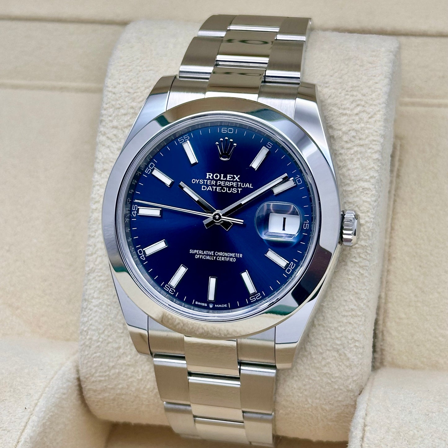 Datejust 41 Blue Sunburst Ref 126300 2022