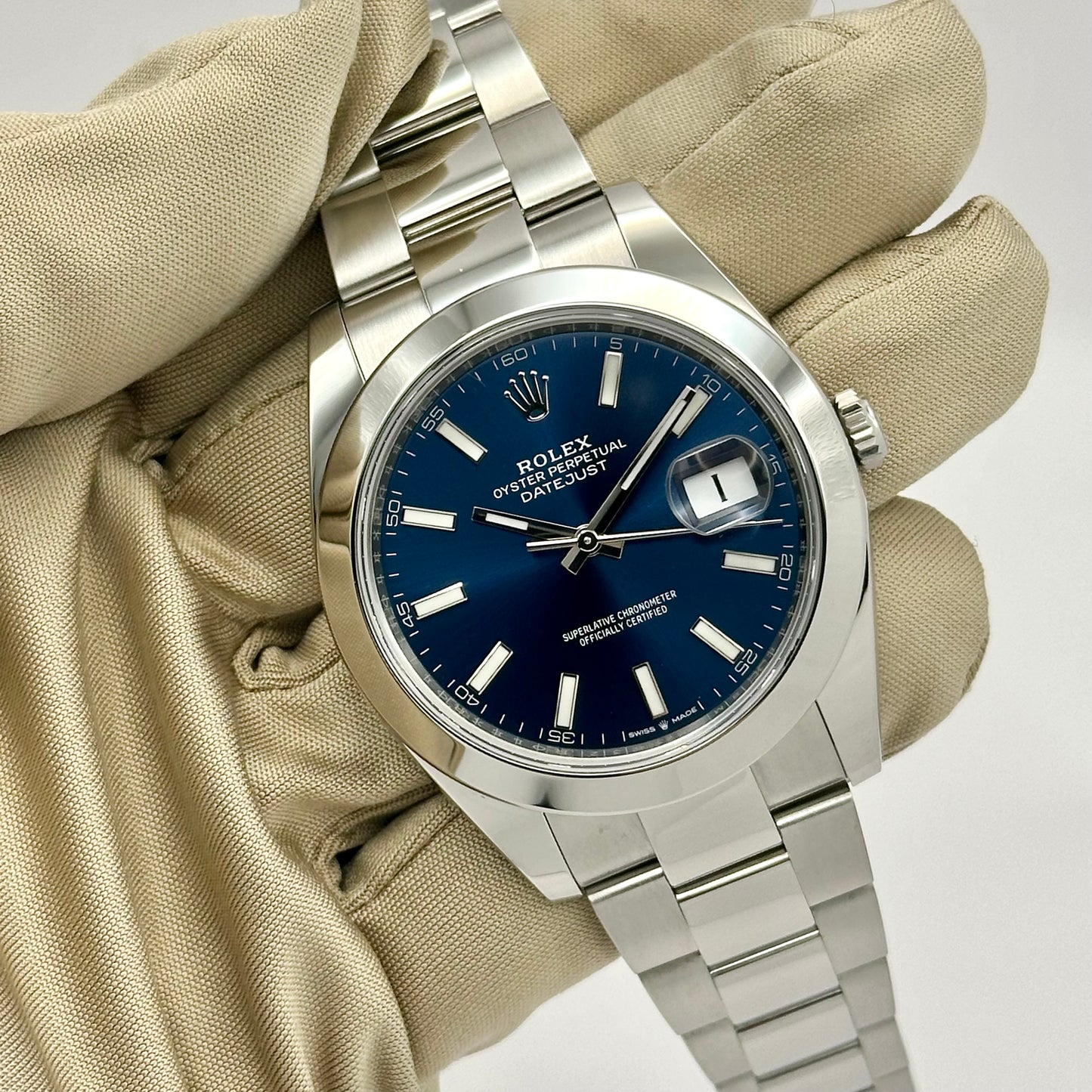 Datejust 41 Blue Sunburst Ref 126300 2022