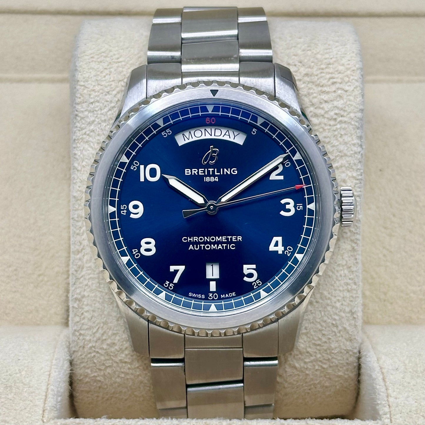 Navitimer 8 Day Date Ref A45330101C1A1 Blue 2020