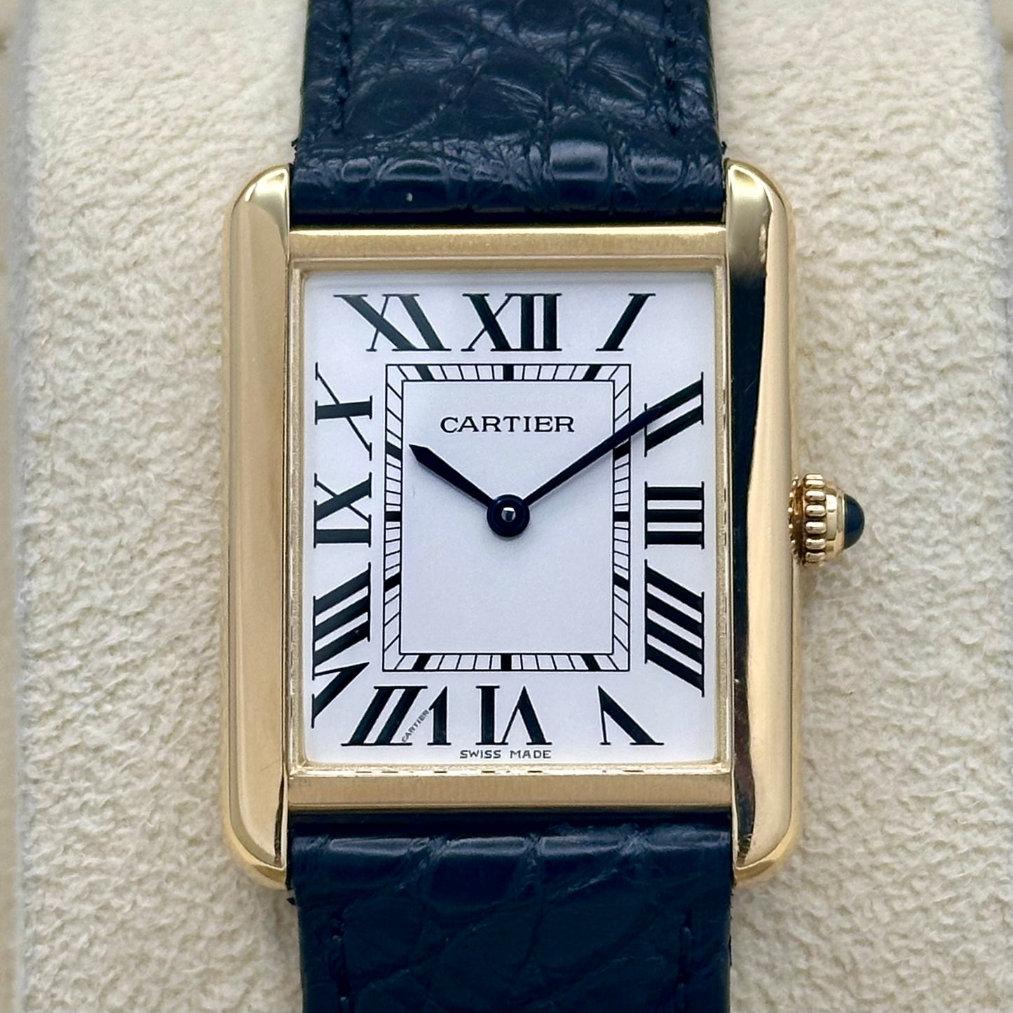 Tank Solo Large 18K Yellow Gold White Romans Ref 3167 2019