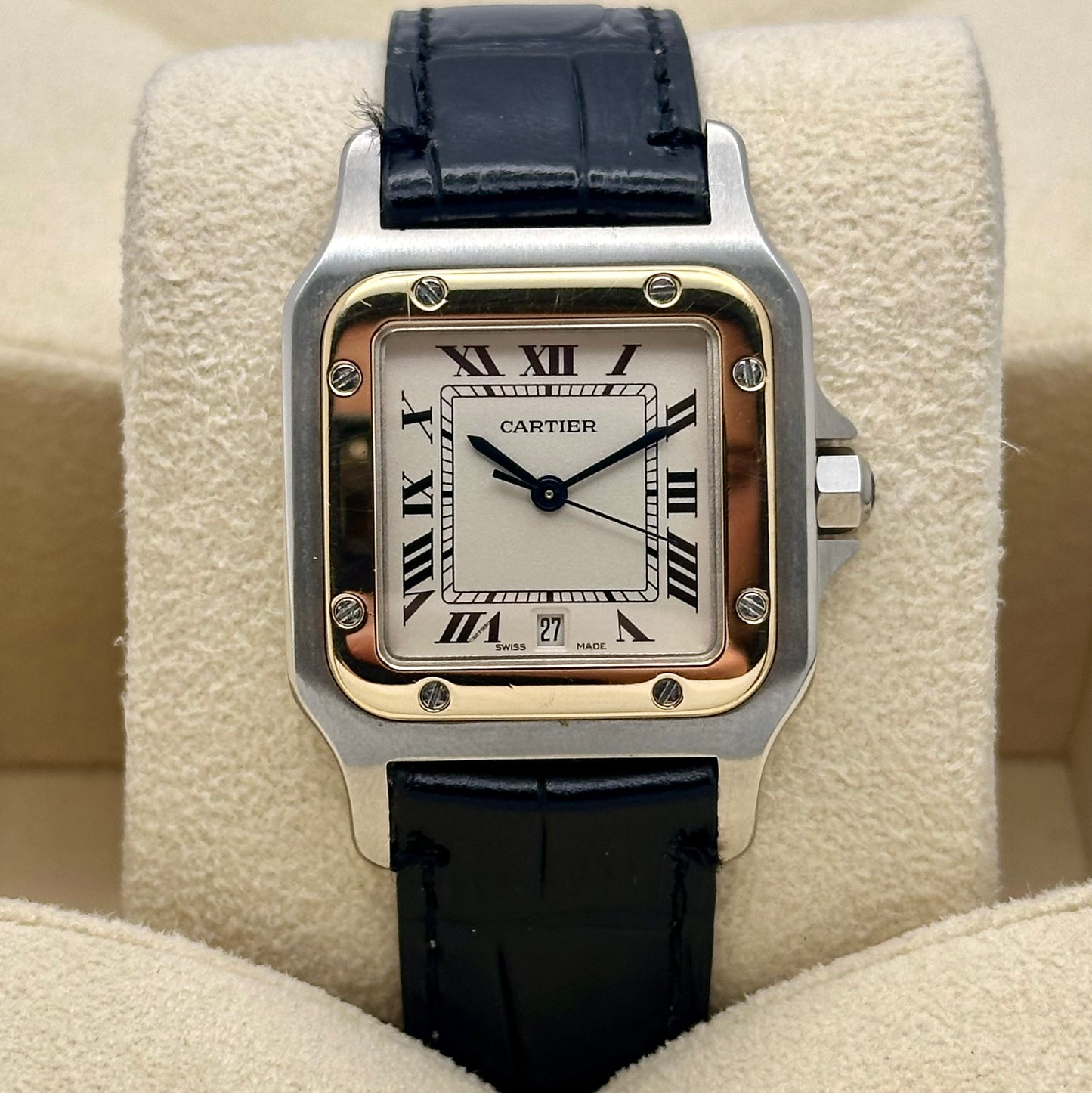 Santos Galbée Large 18K Yellow Gold Two Tone Ref 1566 1990