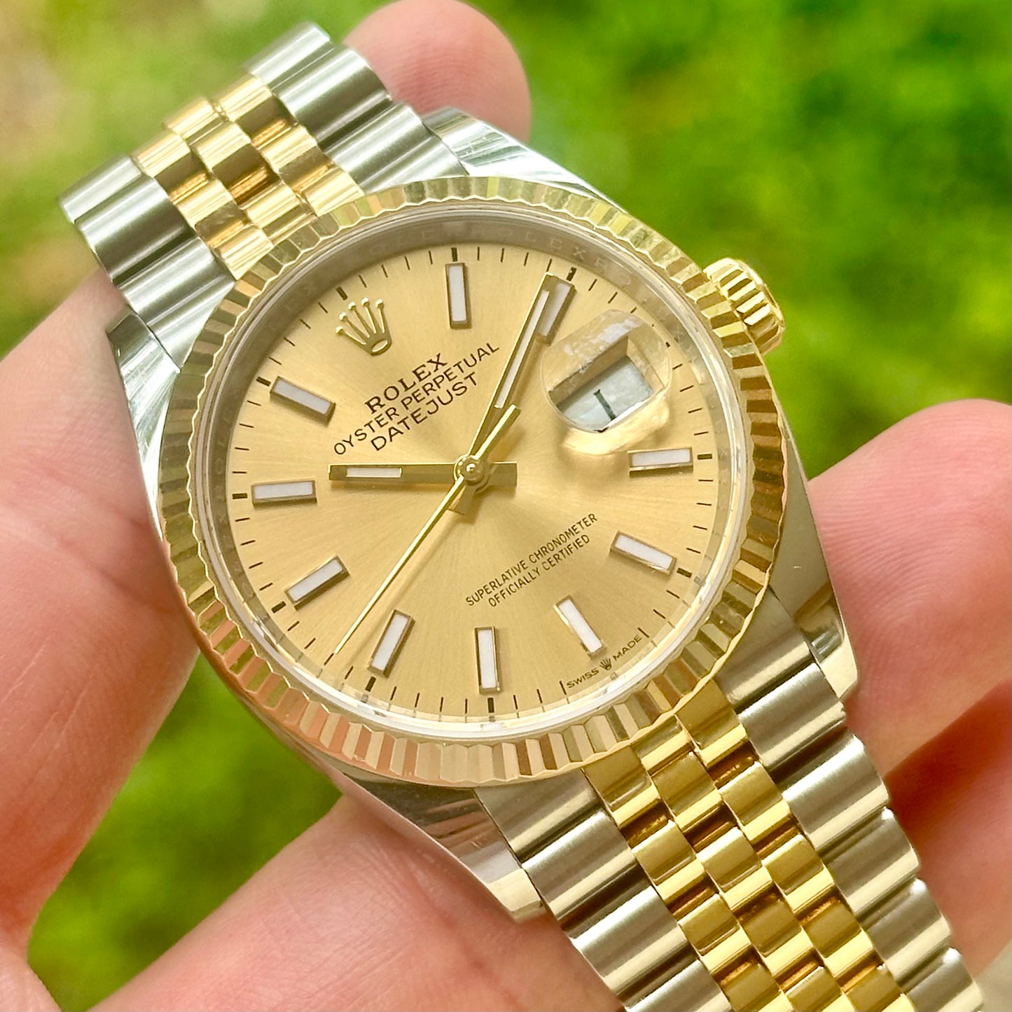Datejust 36 18K Yellow Gold Champagne Ref 126233 2019