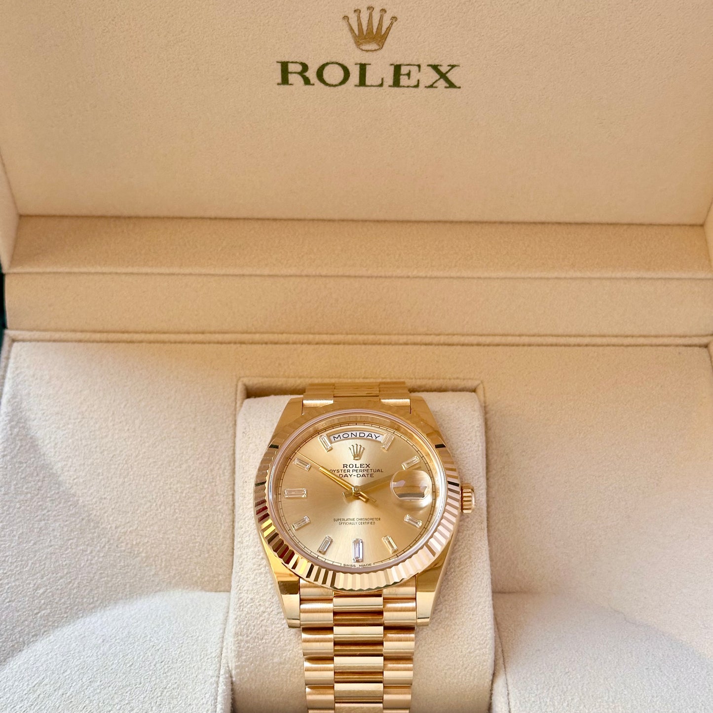 Day-Date 40 Champagne Baguettes Ref 228238 2015