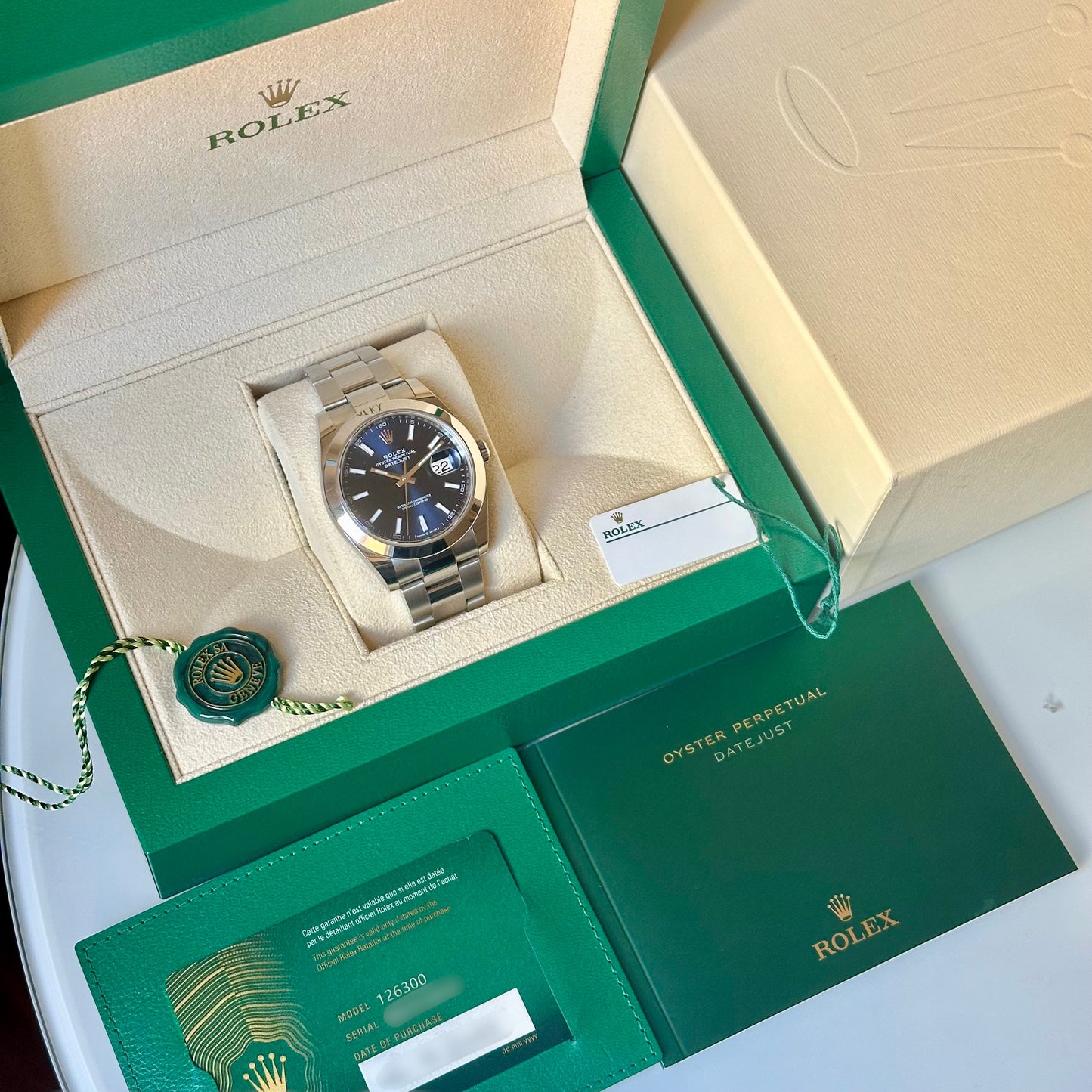 Datejust 41 Blue Sunburst Ref 126300 2022