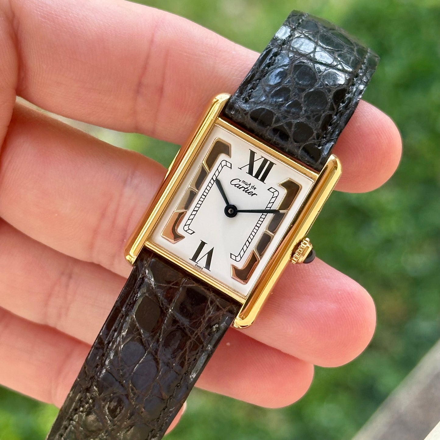 Tank Must De Cartier Vermeil Trinity Dial Ref 590005 1990